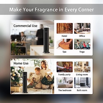 CACAFSFY Waterless Diffuser Remote Control Large Room Black