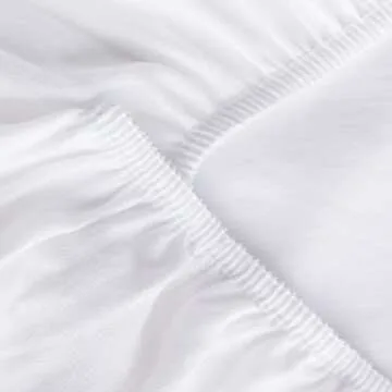 Bassinet Sheets Waterproof 2 Pack Bassinet Mattress Protector Cotton Fitted Cradle Sheets Set for Oval Rectangle Hourglass Mattres, Soft Breathable Bassinet Mattress Pad Cover Baby Girl Boy, White