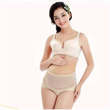 TUPNONO Belly Band for Pregnancy with Back Support in Beige