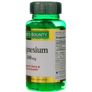 Nature's Bounty Magnesium 500 mg Tablets Pack of 6
