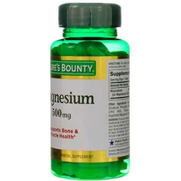 Nature's Bounty Magnesium 500 mg Tablets Pack of 6