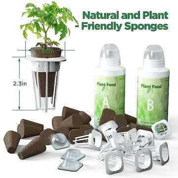 LetPot 77 Pcs Seed Pod Kits, Square Grow Anything Kit for Hydroponics, with 2 A&B Nutrient Plant Foods and 30 Sponges, 5 Domes, 10 Baskets, 30 Stickers, Compatible with LetPot Mini, YOOCAA, QYO, LYKO