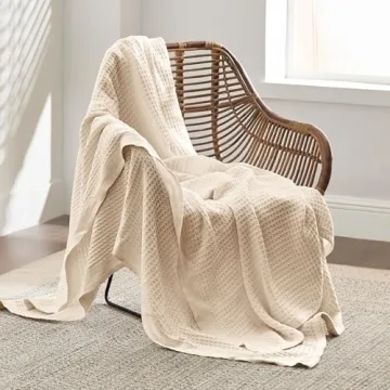 Bedsure Cotton Blanket: Soft & Lightweight Waffle Weave