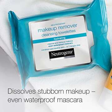 Neutrogena Hydrating Makeup Remover Face Wipes, Pre-Moistening Facial Cleansing Towelettes to Condit...