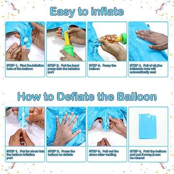 40 Inch Blue Number Balloons, Helium Mylar Foil Number Balloons for Birthdays, Number 6 Balloon for Party Wedding Bachelorette Birthday Bridal Shower Graduation Anniversary Celebration Party