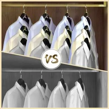 50 Pieces Hanger Connector Hooks Metal Hanger Extender Hooks Stable Clothes Hanger Connector for Different Clothes Hangers, 8.7 mm/0.35 Inch Hole Diameter,Gold