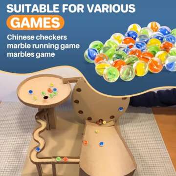 Sukh Glass Marbles - 100Pcs Colorful Bulk Decorative Gift