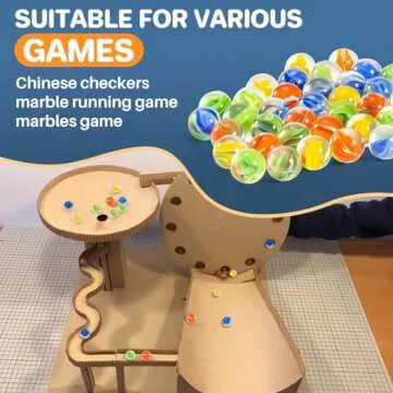 Sukh Glass Marbles - 100Pcs Colorful Bulk Decorative Gift