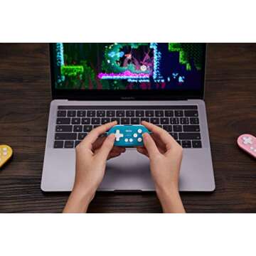 Nargos 8Bitdo Zero 2 Bluetooth Key Chain Sized Mini Controller for Nintendo Switch, Windows, Android and macOS (Turquoise Edition)