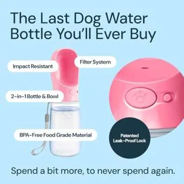 MalsiPree Portable Leak-Proof Dog Water Bottle - 19 oz