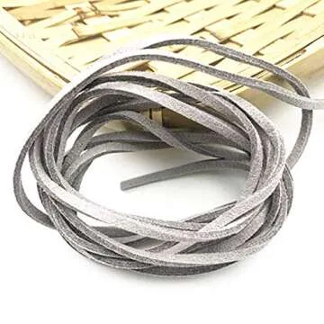 3mm x 100 Yards Grey Suede Cord for DIY Crafts and Jewelry