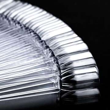 AZUREBEAUTY 150 Pcs Clear Nail Color Sticks, Fan Shape Nail Art Polish Display Tips, False Nail Samp...