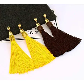 11 Pairs Colorful Tassel Earrings - Affordable Fashion Jewelry