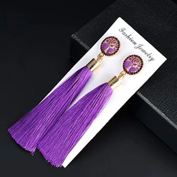 11 Pairs Colorful Tassel Earrings - Affordable Fashion Jewelry