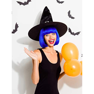 9-Piece Multicolor Short Bob Wigs for Cosplay Fun