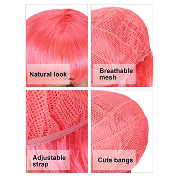 9-Piece Multicolor Short Bob Wigs for Cosplay Fun