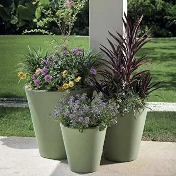 Crescent Garden Madison Planter - Double-Walled, Eco-Friendly Pot