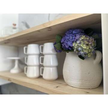 White Classic simple modern mugs Solid Matte Coffee cups matte white capacity 12 oz durable Set of 4