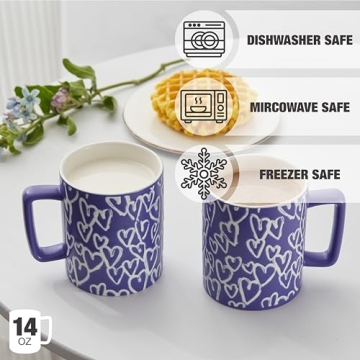 Elegant 14oz Ceramic Coffee Cup for Your Favorite Brews