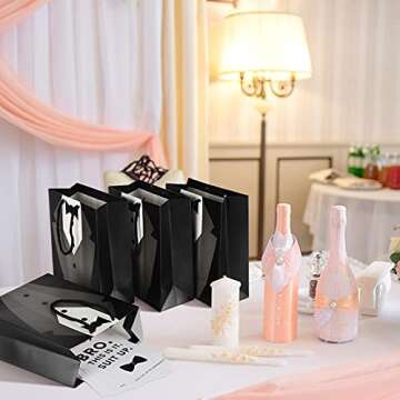 Tenare Groomsmen Gifts Set of 40 Includes 10 Groomsmen Bags, 10 Poker Bottle Cap Opener, 10 Groomsma...