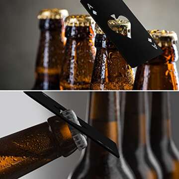 Tenare Groomsmen Gifts Set of 40 Includes 10 Groomsmen Bags, 10 Poker Bottle Cap Opener, 10 Groomsman Proposal Cards Best Man Cards with 10 Envelopes for Wedding Party Supplies