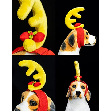 Dog antler headband for small dogs - festive fun