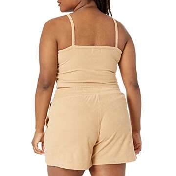 The Drop Women's Sage Cropped Towel Terry Tank Top