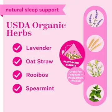 Organic Sleep Tea Lavender Coconut Herbal Blend for Restful Nights