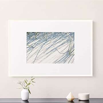 Gaahing Paintable Wall Molding Trim | Peel and Stick Self-Adhesive Chair Rail | DIY Home Decor on Cabinet Bacakground Frame (9.8ft x 1.06in, White)