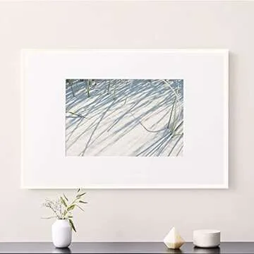 Gaahing Paintable Wall Molding Trim | Peel and Stick Self-Adhesive Chair Rail | DIY Home Decor on Cabinet Bacakground Frame (9.8ft x 1.06in, White)