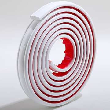 Gaahing Paintable Wall Molding Trim | Peel and Stick Self-Adhesive Chair Rail | DIY Home Decor on Cabinet Bacakground Frame (9.8ft x 1.06in, White)