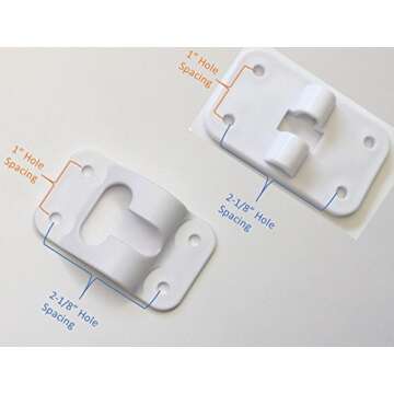 H. Bowes 2 Pack: RV T-Style Door Holder Catch 6" for Latch Holder Camper Trailer Cargo Hatch White