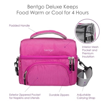 Bentgo Deluxe Insulated Lunch Bag with Adjustable Straps
