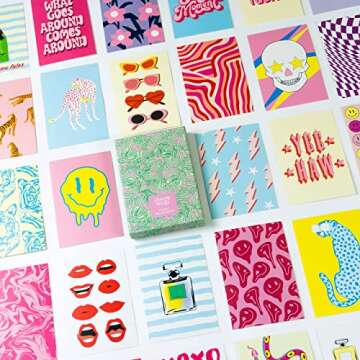 Cloncep Design Preppy Room Decor Collage Kit, 50 PCS, 4x6 Inch, Preppy Stuff Decor for Wall, Preppy Wall Collage, Preppy Pictures for Wall, Aesthetic Room Decor