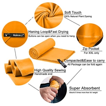 Rainleaf Microfiber Towel Lightweight Quick-Dry Perfect for Travel