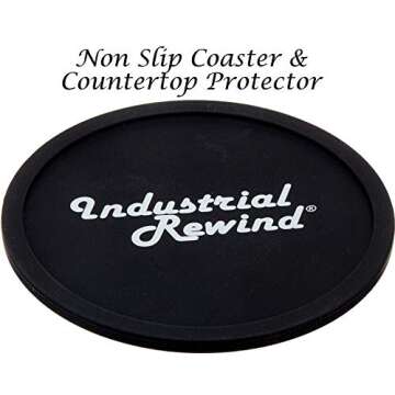 Stylish Black Glass Soap Dispenser with Non-Slip Coaster