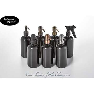 Stylish Black Glass Soap Dispenser with Non-Slip Coaster