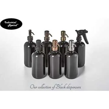 Stylish Black Glass Soap Dispenser with Non-Slip Coaster