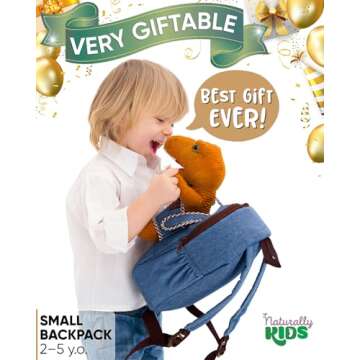 Dinosaur Backpack for Kids 3-5, Toddler Backpack for Boys with Detachable Dinosaur Toy with Pockets and Reflective Logo Patch