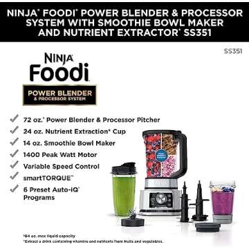 Ninja SS351 Foodi Power Blender System with Auto-iQ