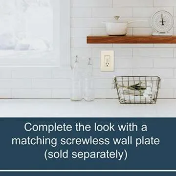 Legrand radiant GFCI Outlet with Light Switch in Light Almond