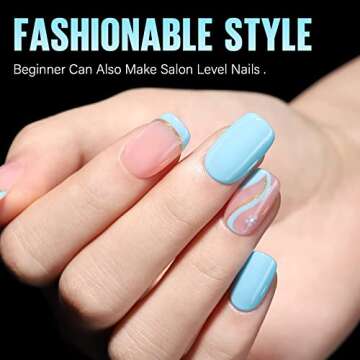 TOMICCA Short Oval Nail Tips, Acrylic Nail Tips Full Cover, 240Pcs 15Sizes Double Sided Matte Soft G...