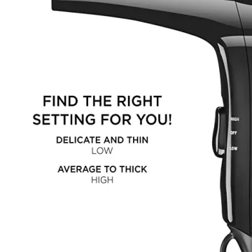 Conair 1875W Mid-Size Hair Dryer for Fast Drying