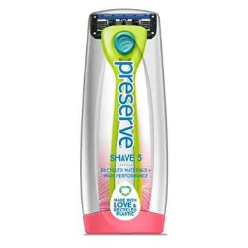 Eco-Friendly Preserve Shave 5 Razor for Smooth Shaving