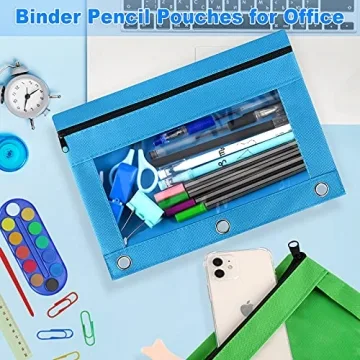 Durable Gloween Pencil Pouches for 3 Ring Binder Assorted