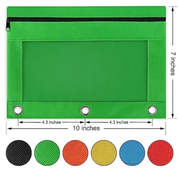 Durable Gloween Pencil Pouches for 3 Ring Binder Assorted