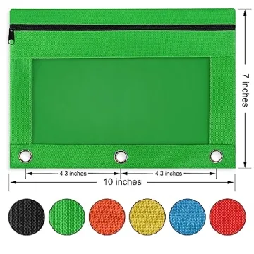 Durable Gloween Pencil Pouches for 3 Ring Binder Assorted
