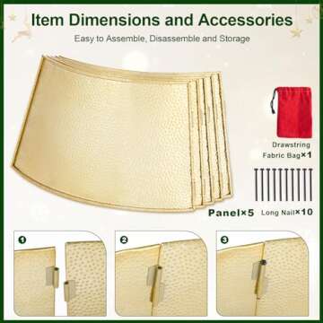 Stylish ELYKEN Metal Christmas Tree Collar for Elegant Decor