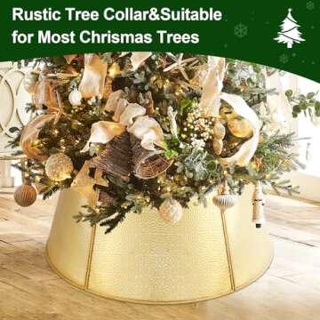 Stylish ELYKEN Metal Christmas Tree Collar for Elegant Decor