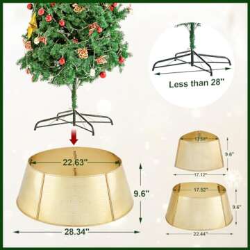 Stylish ELYKEN Metal Christmas Tree Collar for Elegant Decor